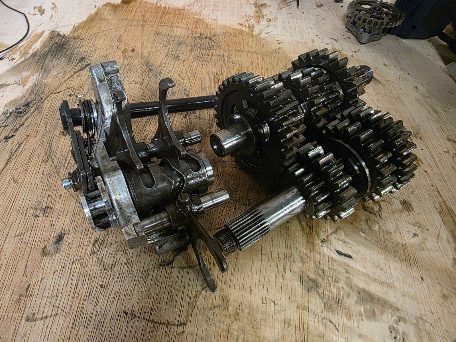 KTM 620 LC4 complete versnellingsbak met schakelmechanisme, Ophalen of Verzenden, Gebruikt
