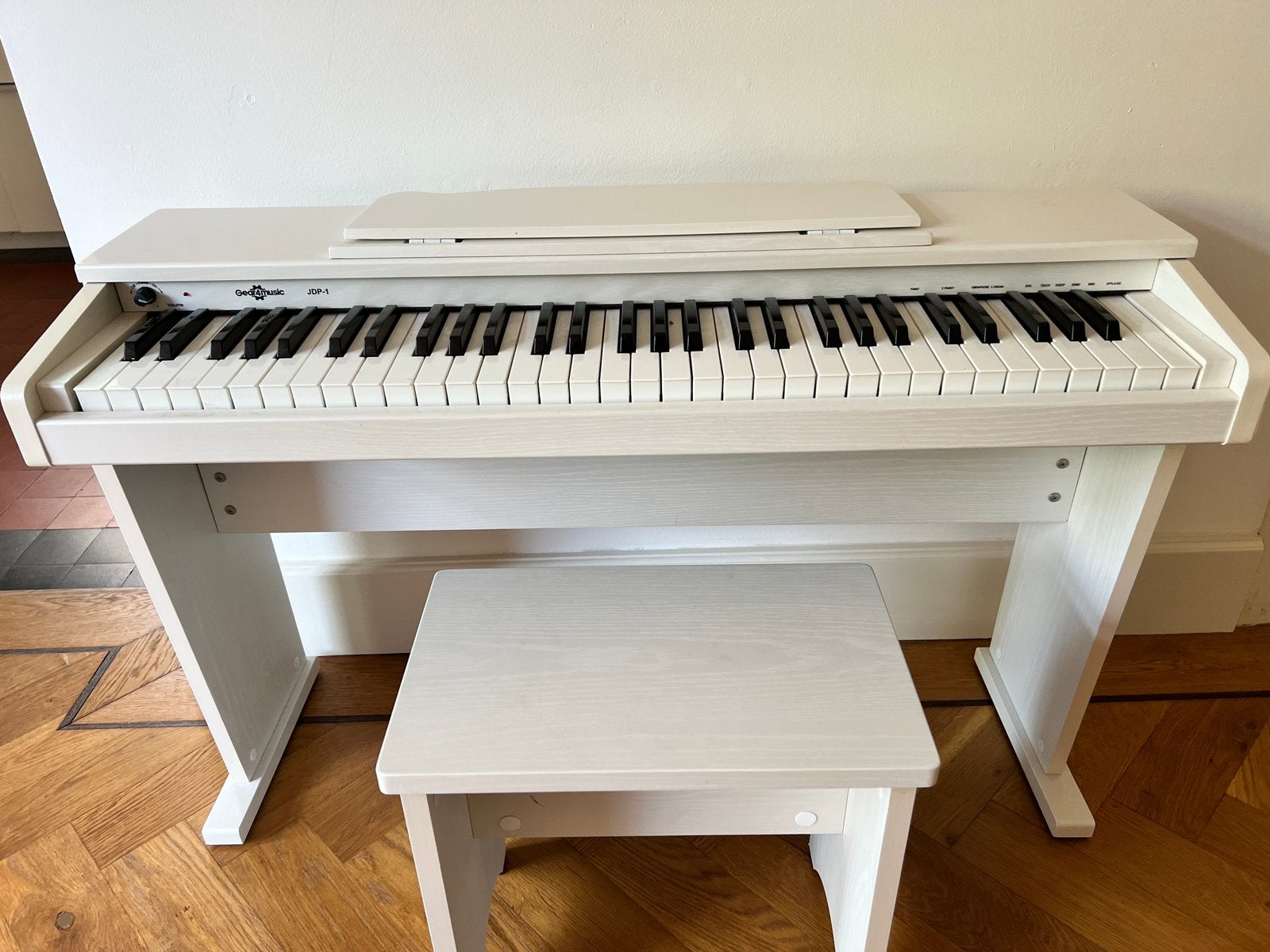 Digitale kinderpiano, incl kruk, excl adapter., Muziek en Instrumenten, Ophalen, Wit, Zo goed als nieuw, Digitaal