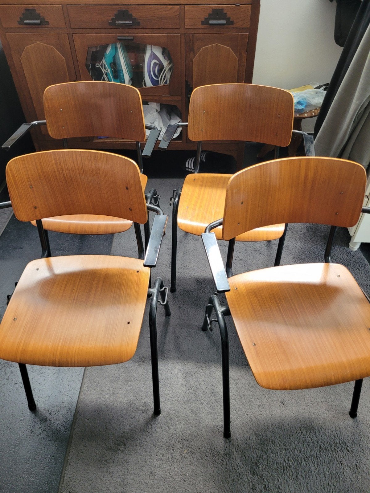 vintage stoelen (4), Ophalen, Gebruikt, Twee