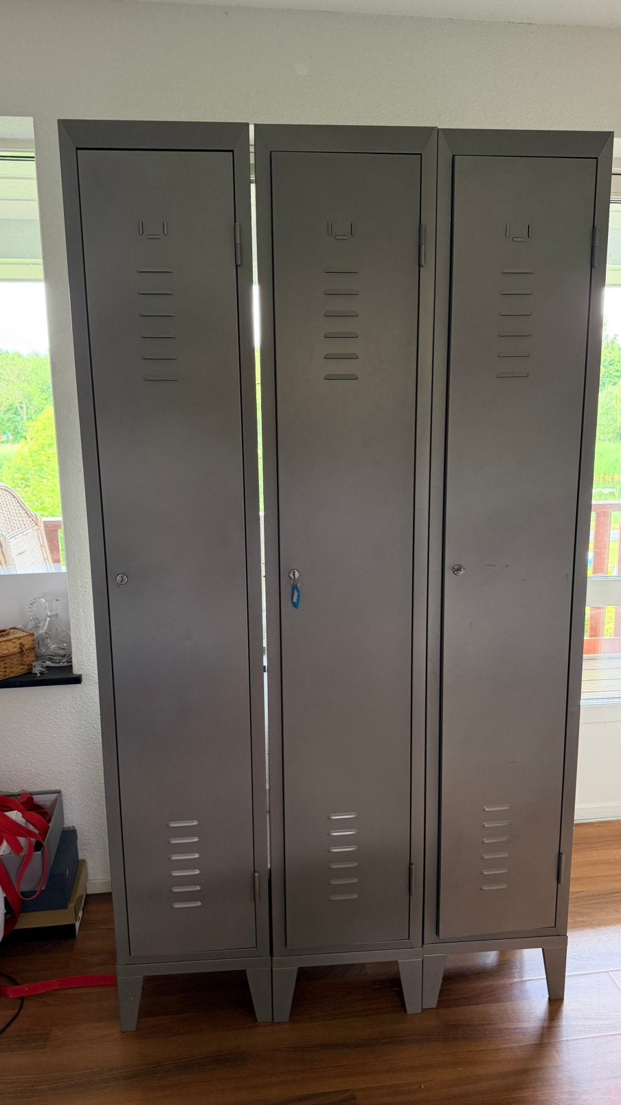 3 Lockers, Ophalen, Zo goed als nieuw, Metaal grijs