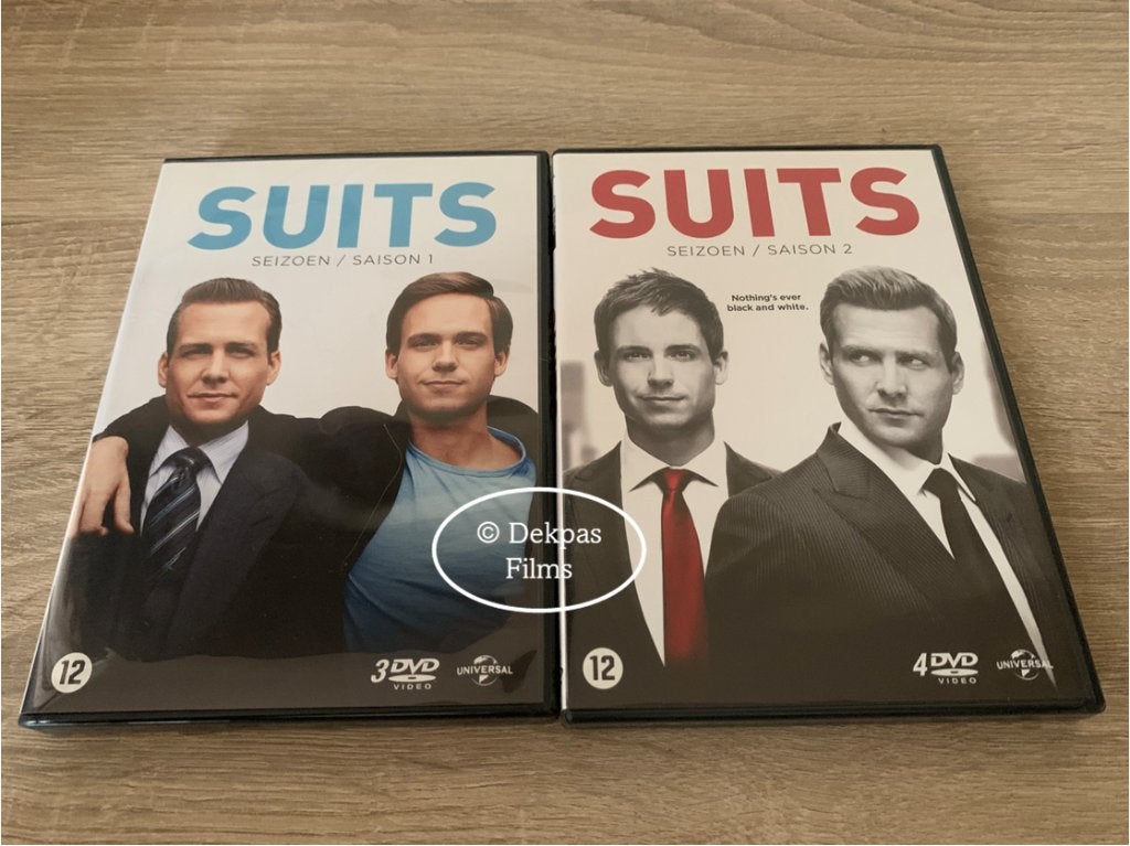 Dvd's Suits - Seizoen 1 en 2 - Set Prijs, Vanaf 12 jaar, Ophalen of Verzenden, Gebruikt