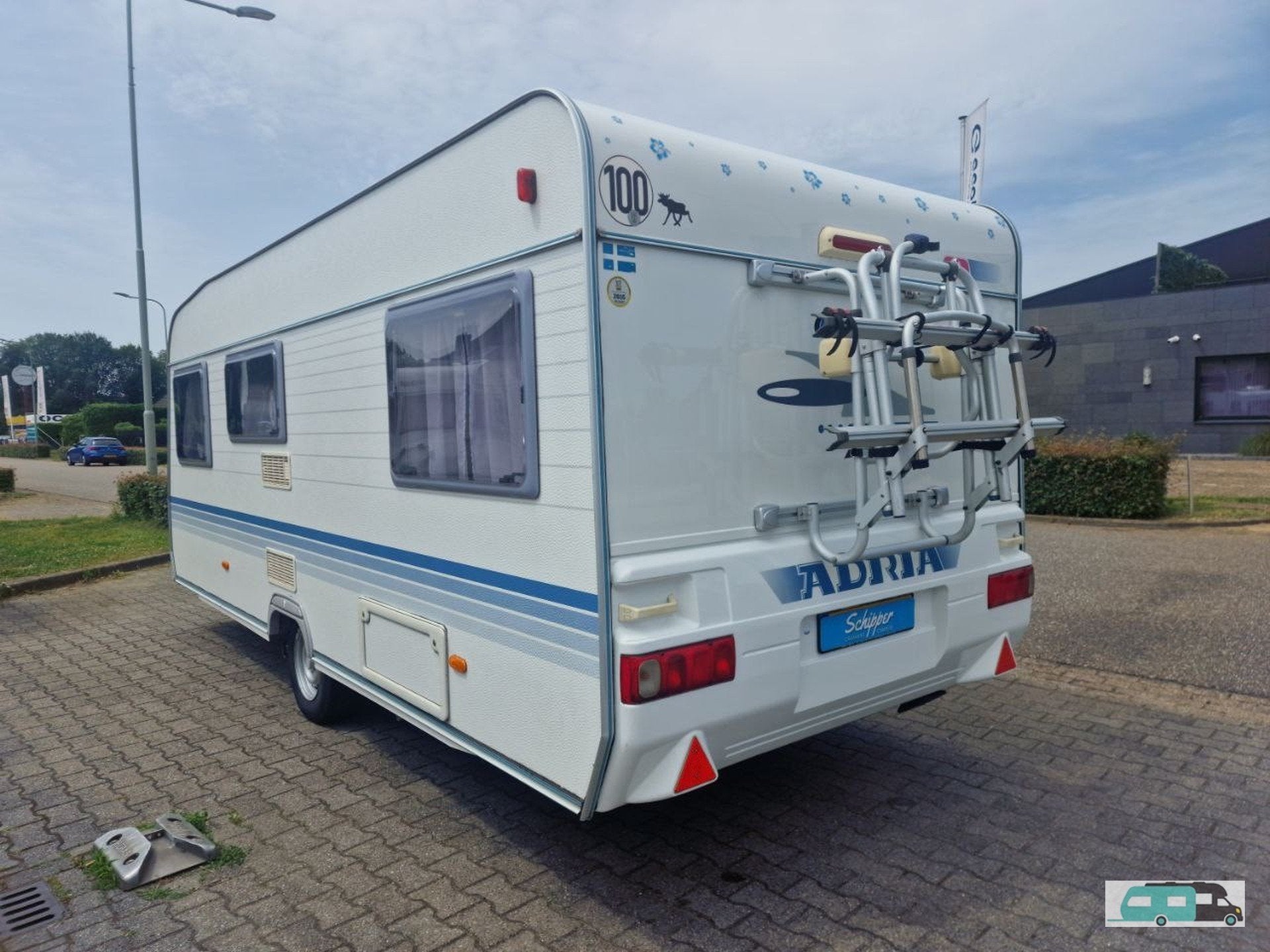 Adria altea 512 UP mover, luifel, fietsendrager (bj 2008), Caravans en Kamperen, Reservewiel, Bedrijf, 750 - 1000 kg, Adria