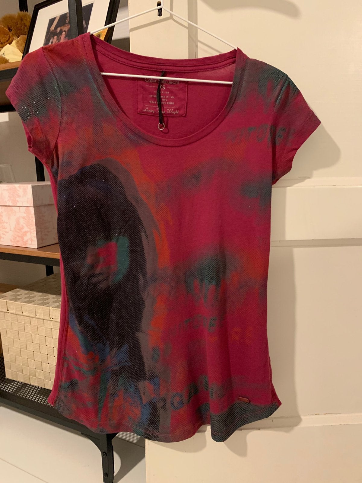 T-shirt Calvin Klein, Kleding | Dames, T-shirts, Paars, Nieuw, Ophalen of Verzenden, Korte mouw
