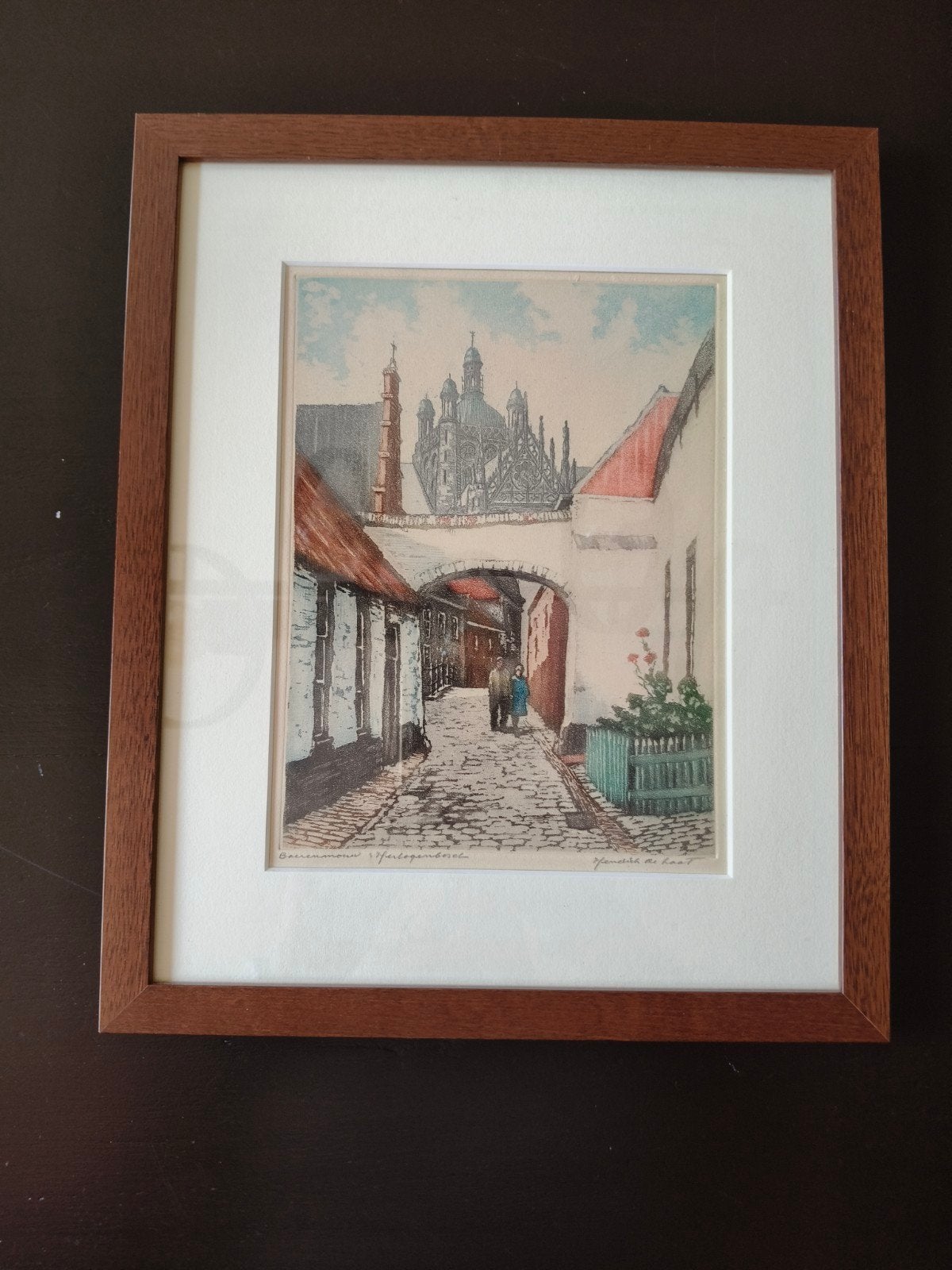 Ets Hendrik de Laat, de Boerenmouw 32 x 38.5 cm, Ophalen of Verzenden