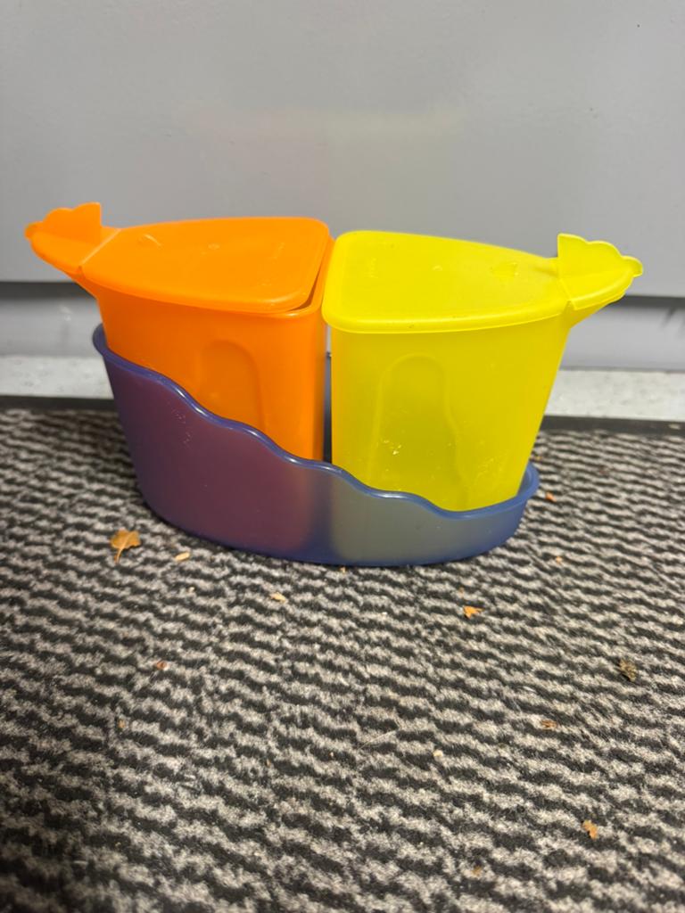 Tupperware suikerpotje en melkkannetje, Ophalen, Zo goed als nieuw, Beker of Kan