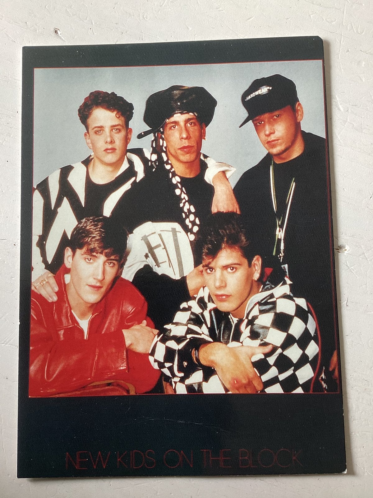 Ansichtkaart New Kids on the Block/NKOTB (jaren 90), Verzenden, Zo goed als nieuw, Foto of Kaart
