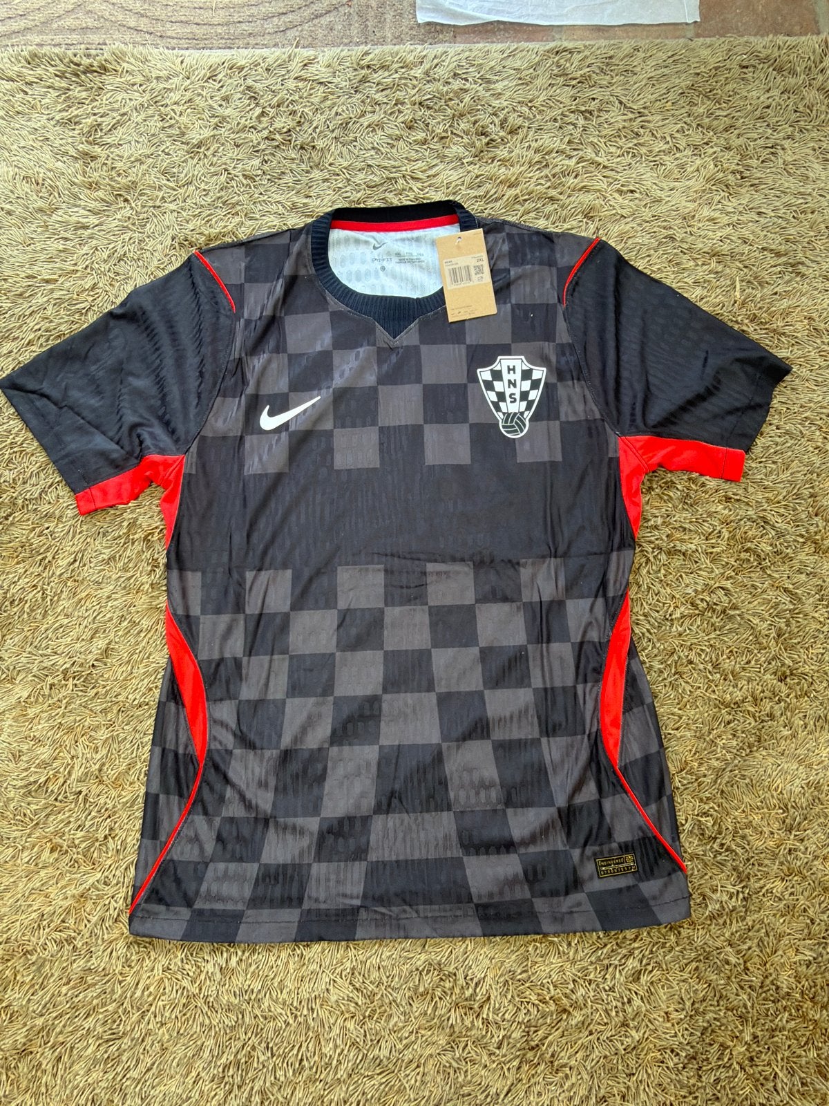 Nike Kroatië Voetbalshirt Zwart/Rood Maat XXL, Zwart, Nieuw, Ophalen of Verzenden, Maat 46/48 (XL) of groter