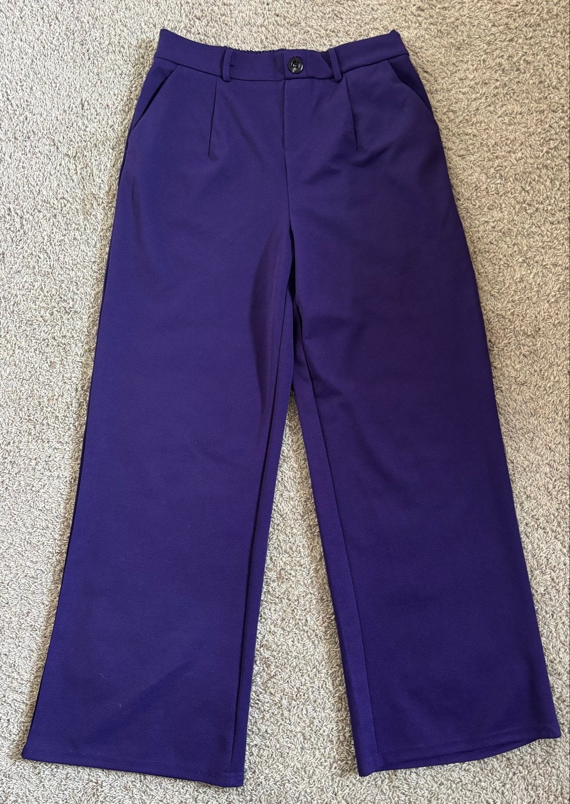 Paarse wide leg broek maat L (40), Maat 38/40 (M), Verzenden, Paars, Zo goed als nieuw