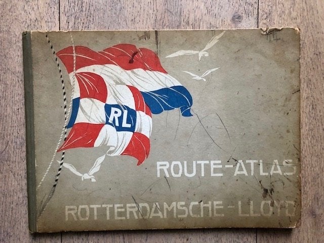 Route Atlas Rotterdamsche Lloyd Rotterdam naar Batavia , Ophalen of Verzenden, G. J. j De Jongh.