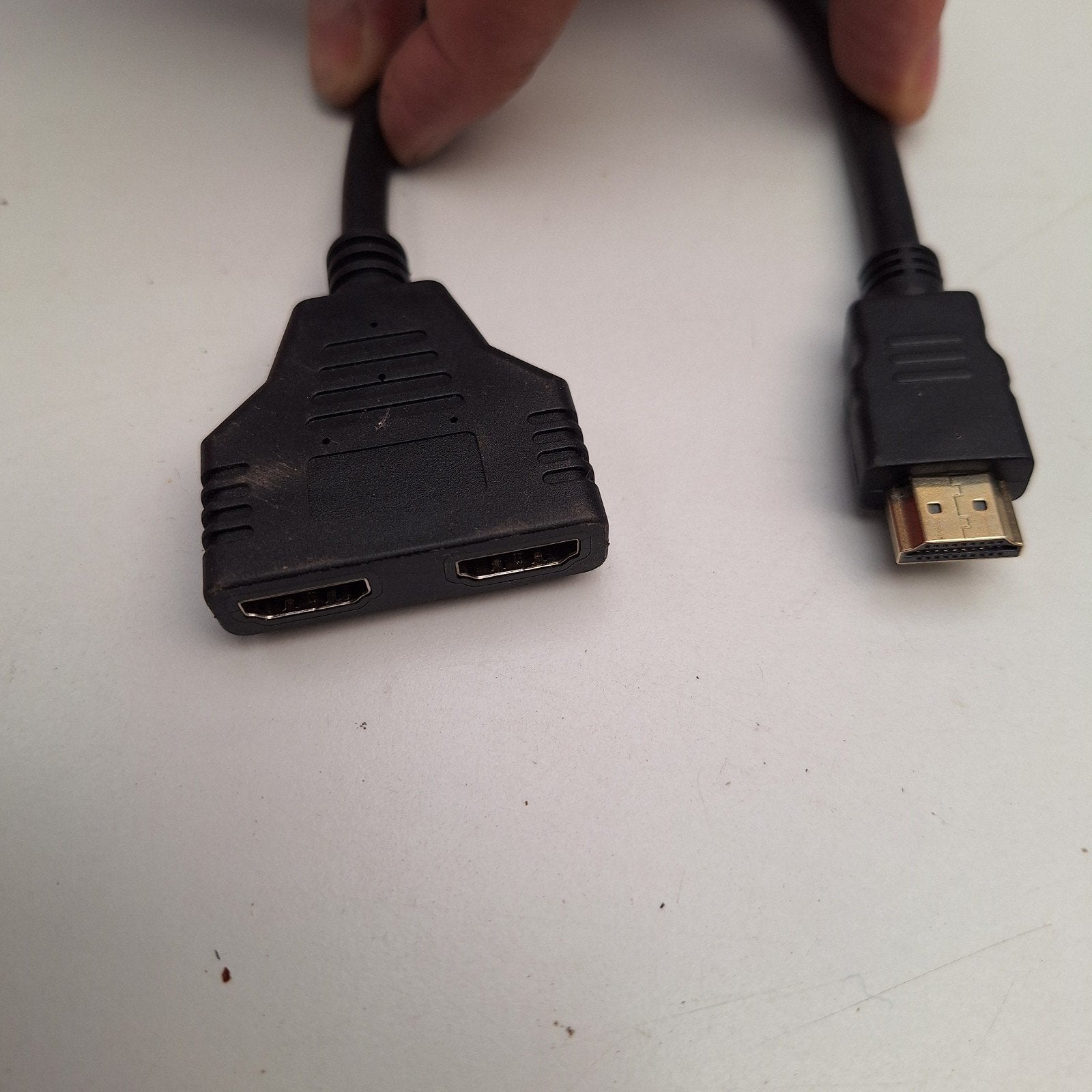 HDMI Splitter Kabel 1 naar 2 - Zwart, Ophalen of Verzenden, Gebruikt, Minder dan 2 meter, HDMI-kabel
