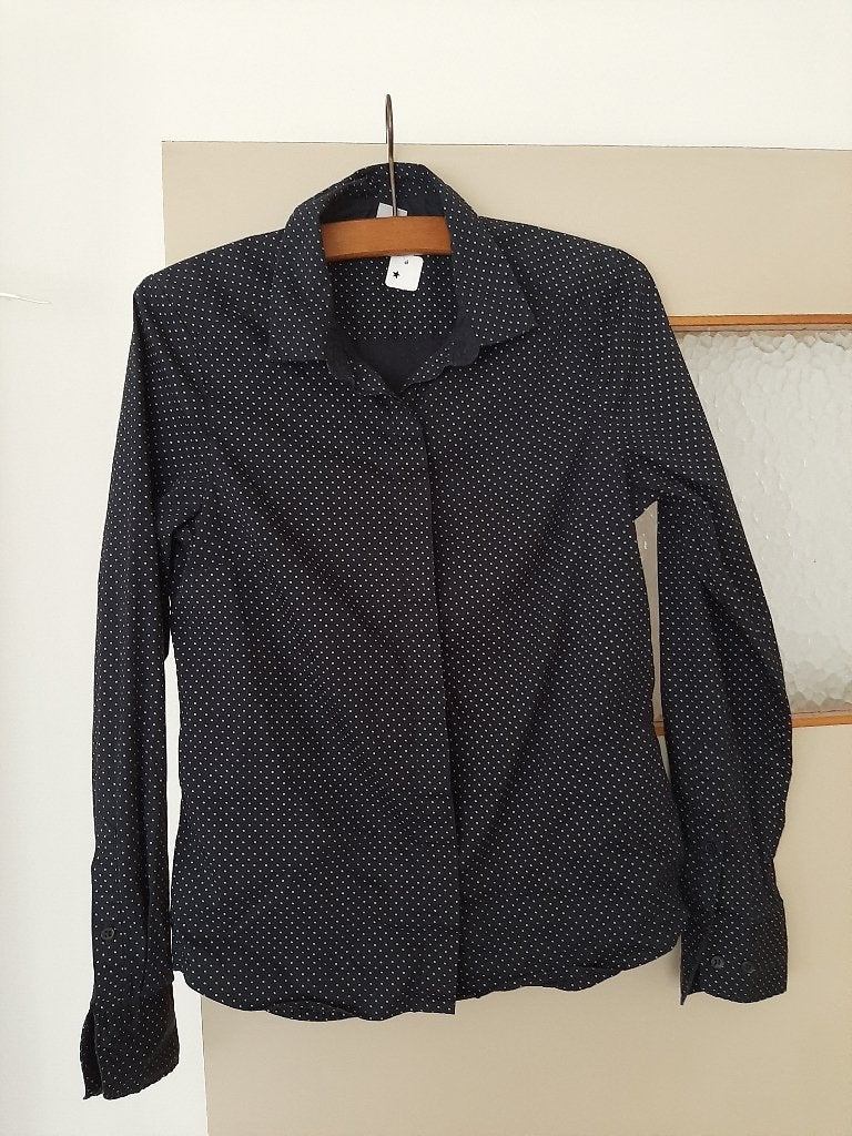 Blouse donkerblauw maat 36, Verzenden, Gedragen, Maat 36 (S), Blauw
