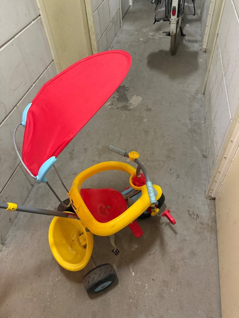 Mooie 3-wieler peuterfiets, Ophalen, Gebruikt, Duwstang