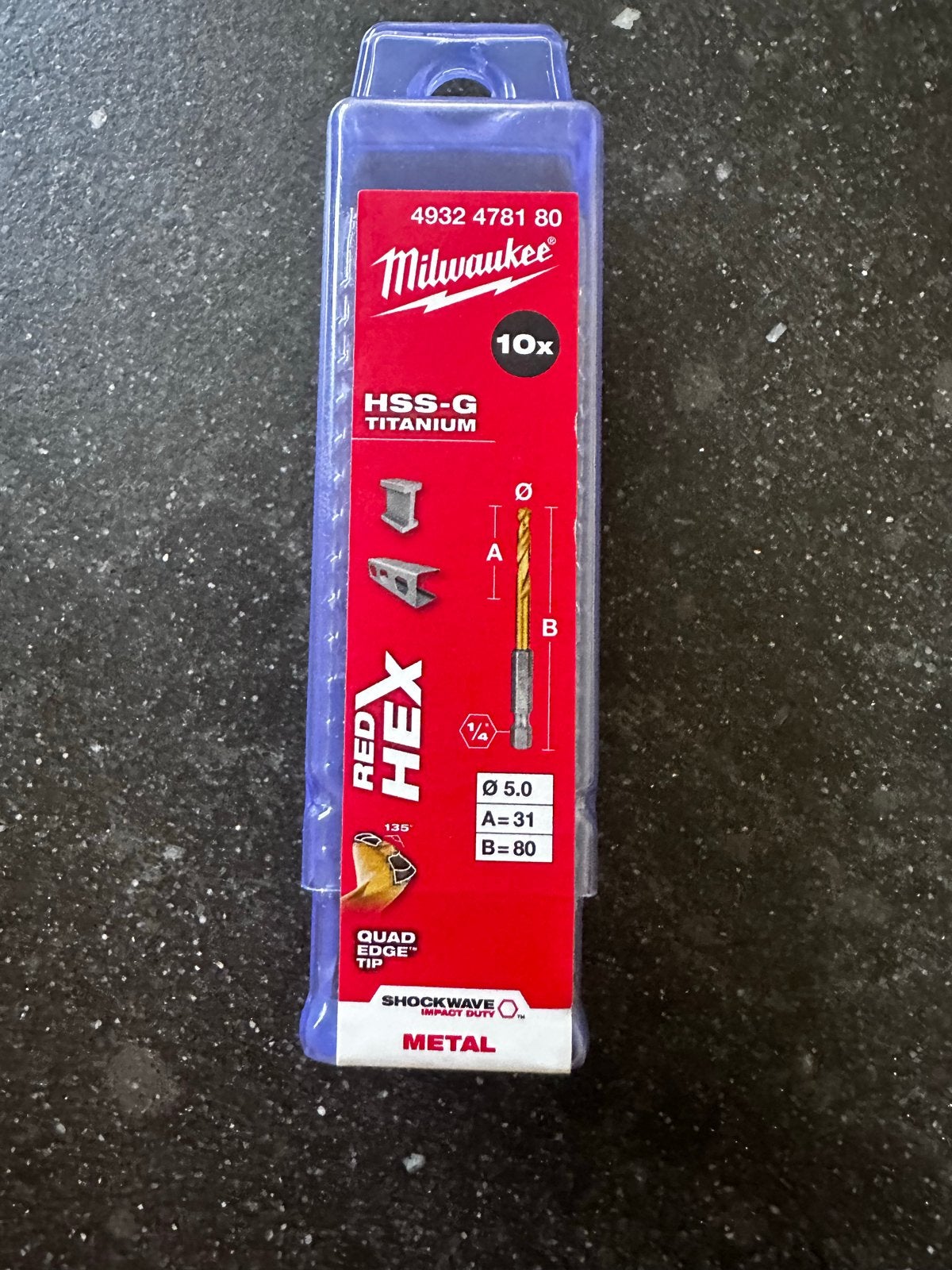 Milwaukee HSS-G Titanium Boor 5.0mm (10 stuks), Ophalen of Verzenden, Nieuw, Overige typen