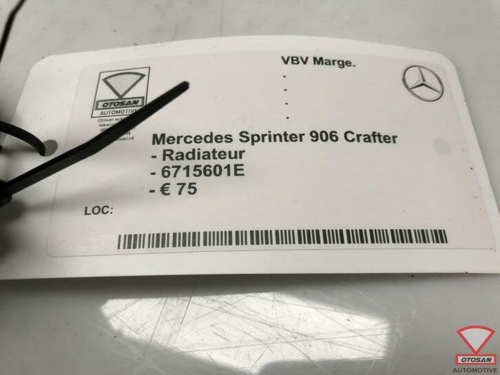 mercedes sprinter 906 crafter radiateur 6715601e, Gebruikt, Mercedes-Benz AG, Mercedes-Benz, Ophalen of Verzenden