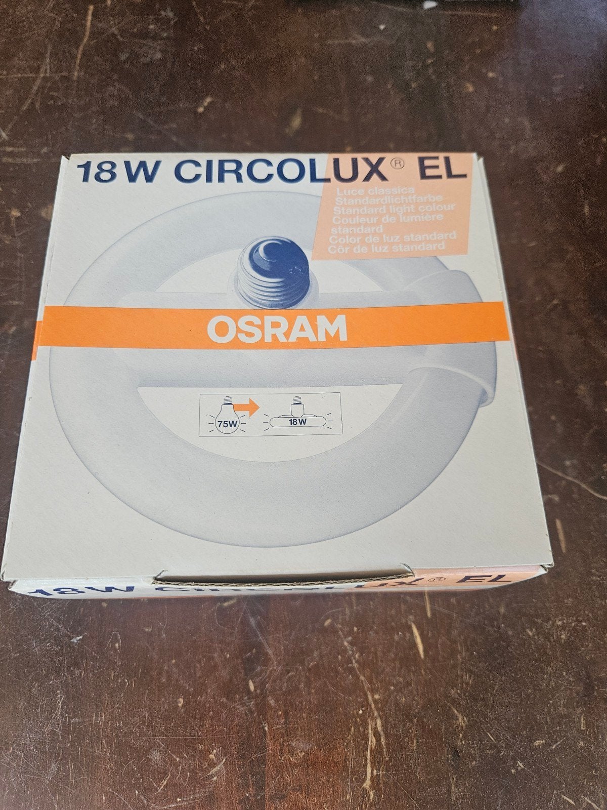 OSRAM CIRCOLUX EL 18W E27 Spaarlampen (4 stuks), Osram, 60 watt of meer, Nieuw, Spaarlamp