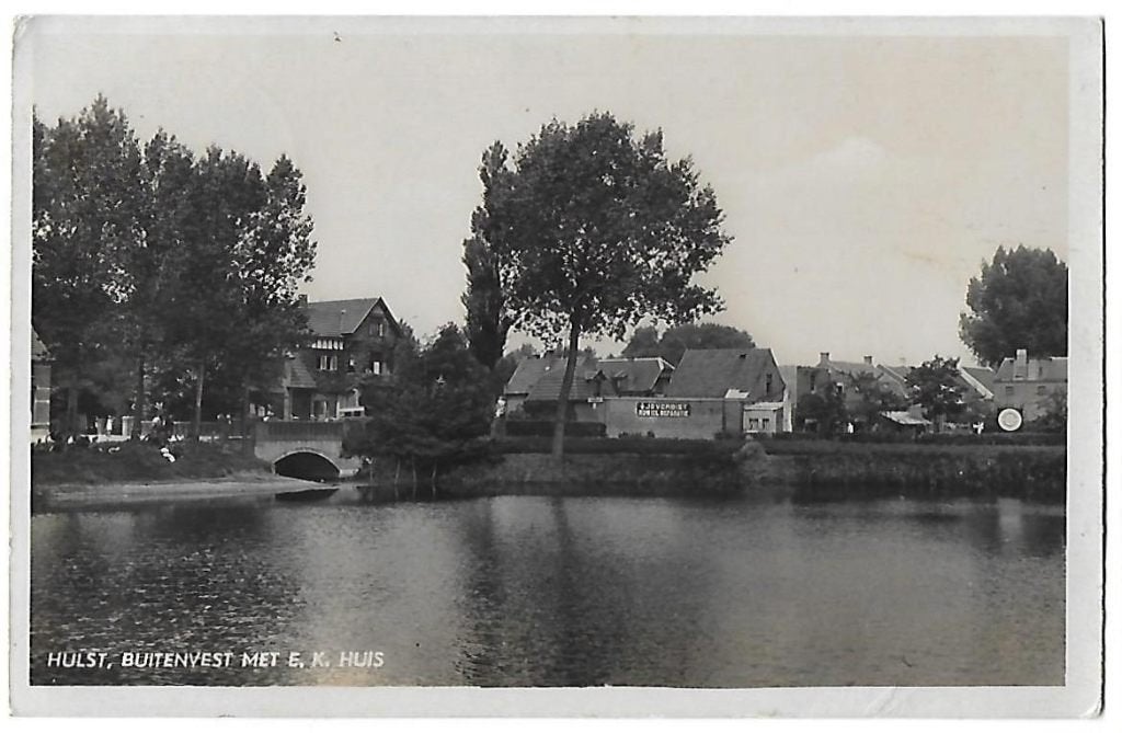 Ansichtkaart Hulst Buitenvest met E.K. huis uit 1930 (C3333), Ophalen of Verzenden, 1920 tot 1940, Gelopen, Zuid-Holland