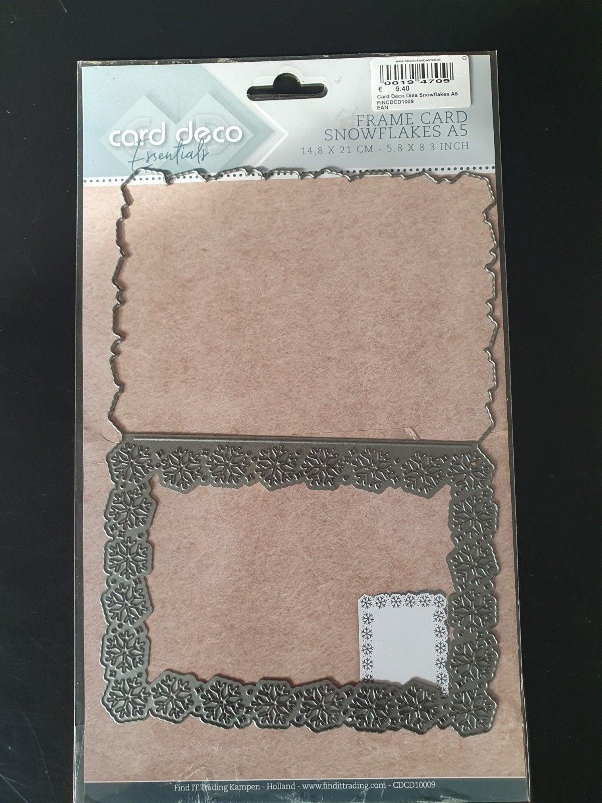 Frame card snowflakes A5 Card Deco10009, Hobby en Vrije tijd, Ophalen of Verzenden, Overige thema's, Pons of Mal
