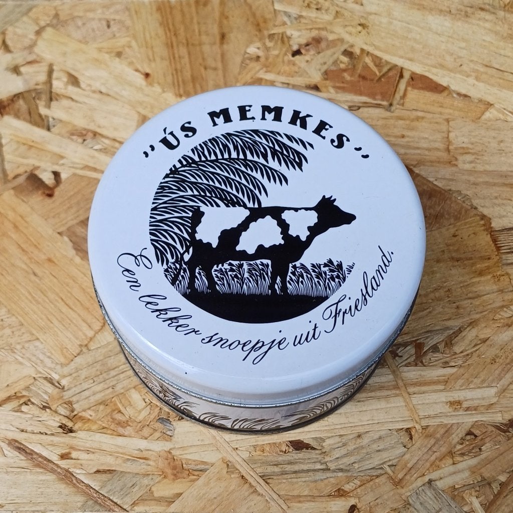 Fries Us memkes blikje, Verzamelen, Ophalen of Verzenden, Gebruikt, Overige, Overige merken