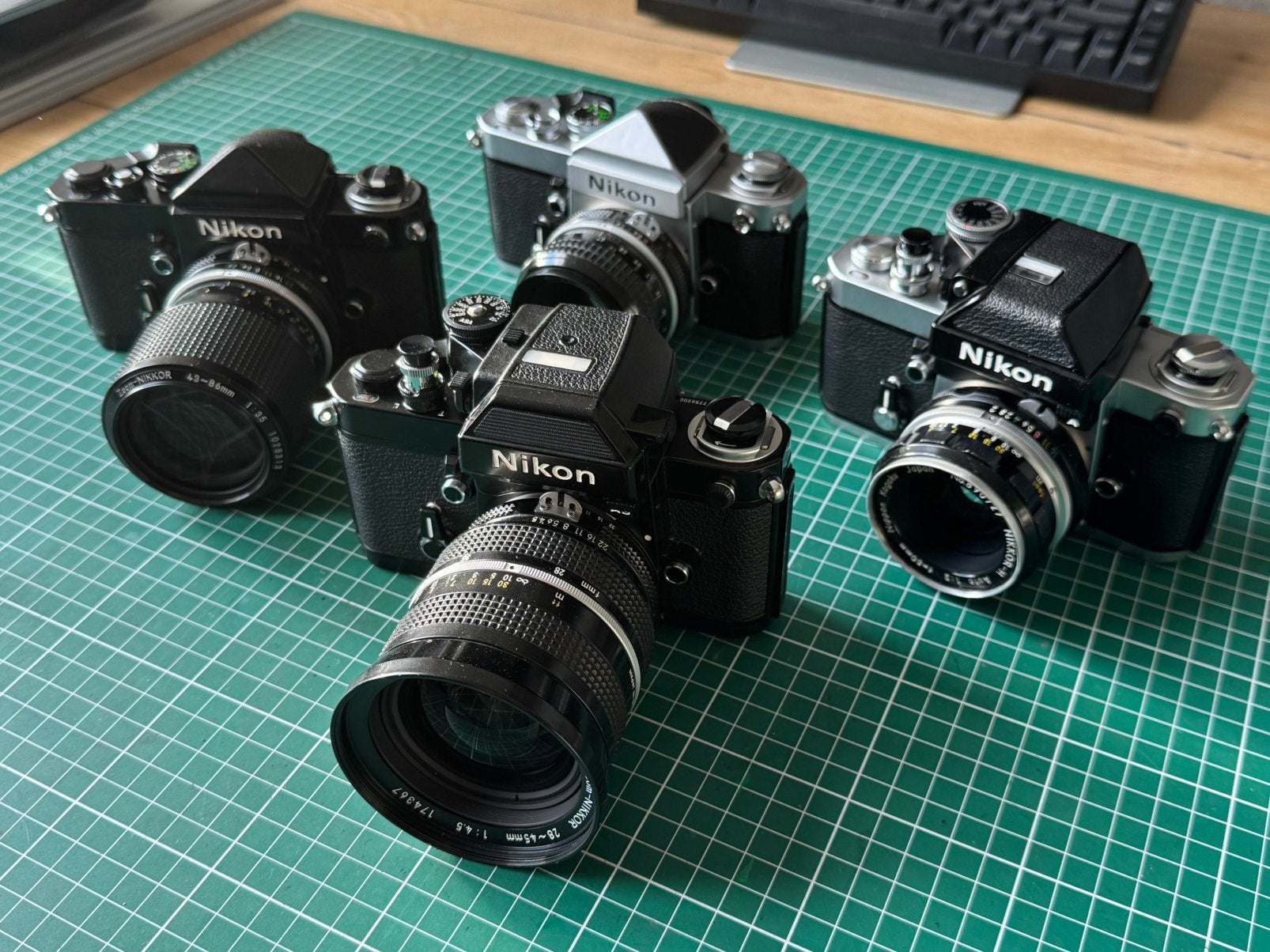 Collectie Nikon F2 camera’s met lenzen, Ophalen of Verzenden, Zo goed als nieuw, Spiegelreflex, Nikon