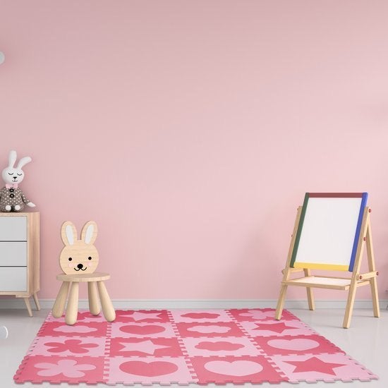 speelmat - 52-delig - foam - 1,4 m² - roze-lichtroze, Nieuw, Ophalen of Verzenden, Babijhandel@gmail.com, Babij