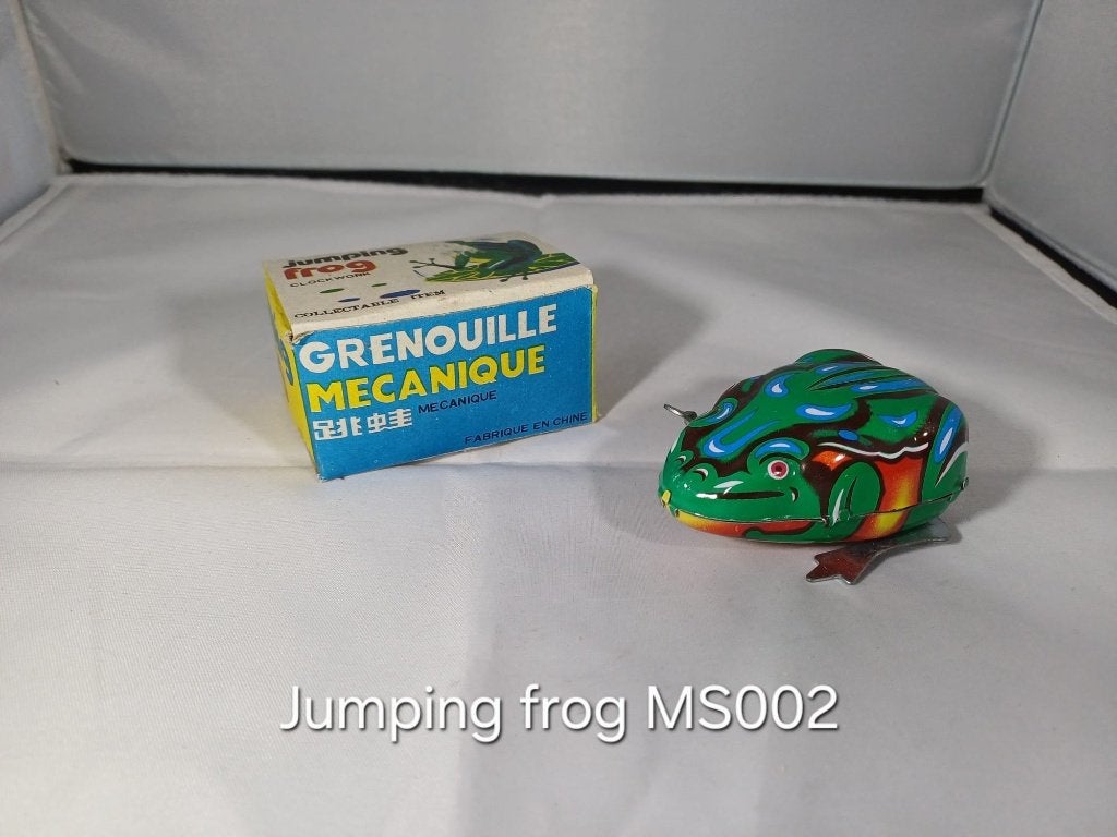 Blikken speelgoed Jumping frog, Ophalen of Verzenden