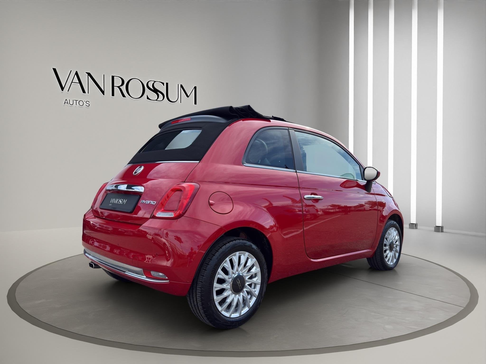 Fiat 500 C 1.0 Hybrid | Airco (autom) | Navi | Cruise C | 16, Auto's, Voorwielaandrijving, Stof, Gebruikt, Euro 6