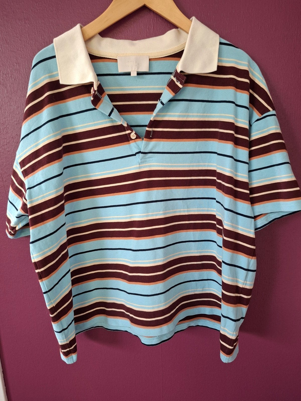 NotreV dames polo, Blauw, Maat 42/44 (L), Ophalen of Verzenden, Zo goed als nieuw