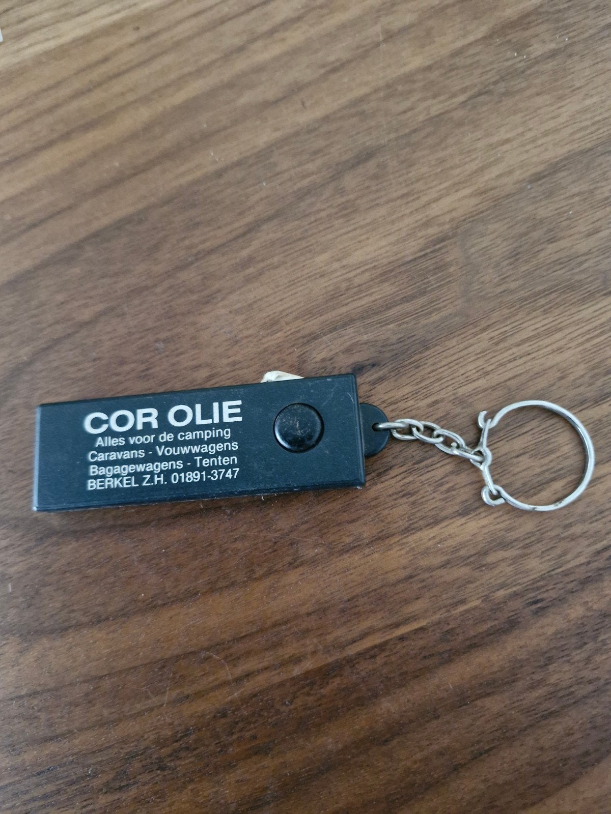 021 Sleutelhanger Cor Olie - Camping Specialist Berkel Z.H., Ophalen of Verzenden