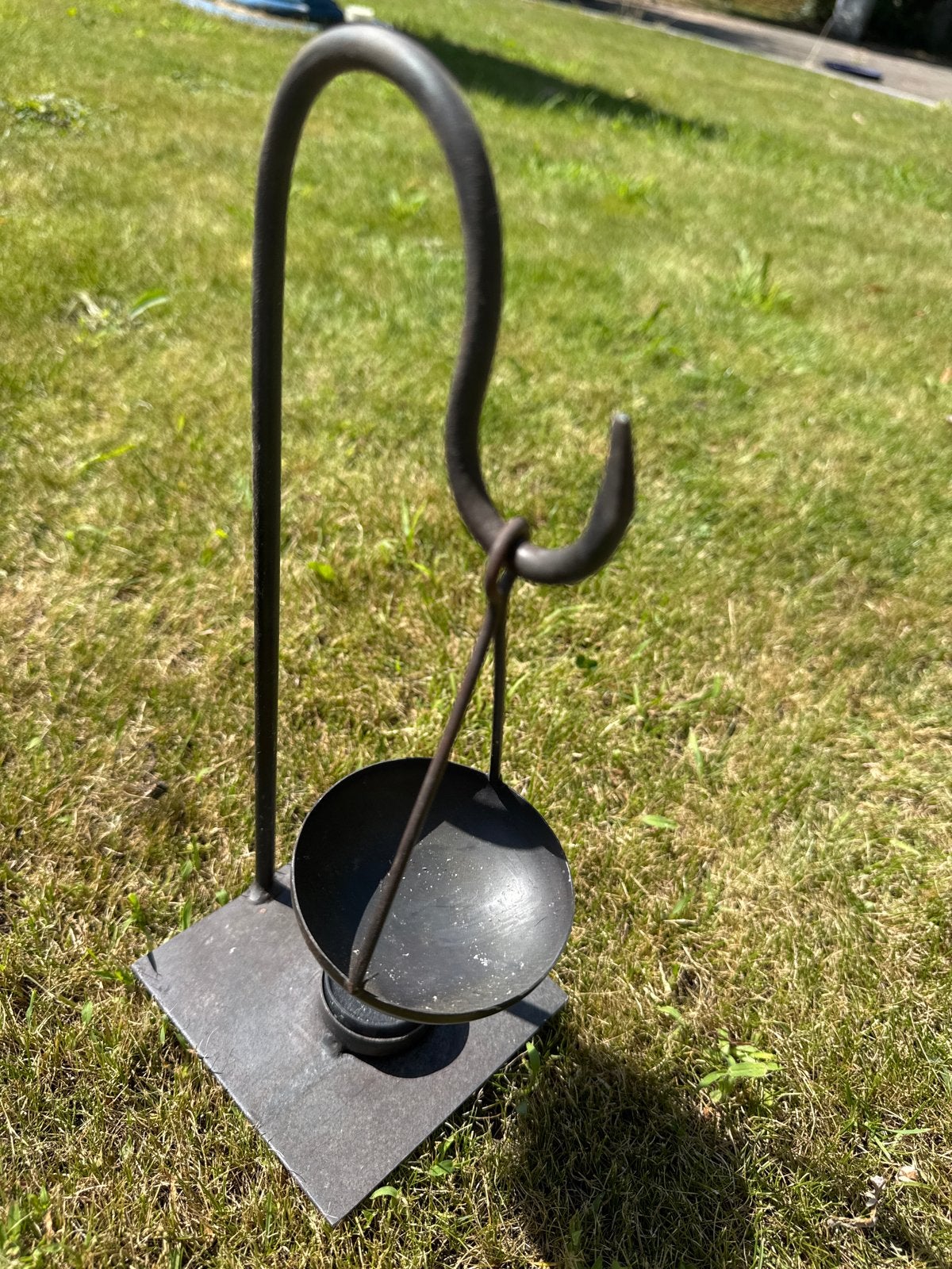 smeedijzeren kandelaar/olielamp, Ophalen, Overige materialen
