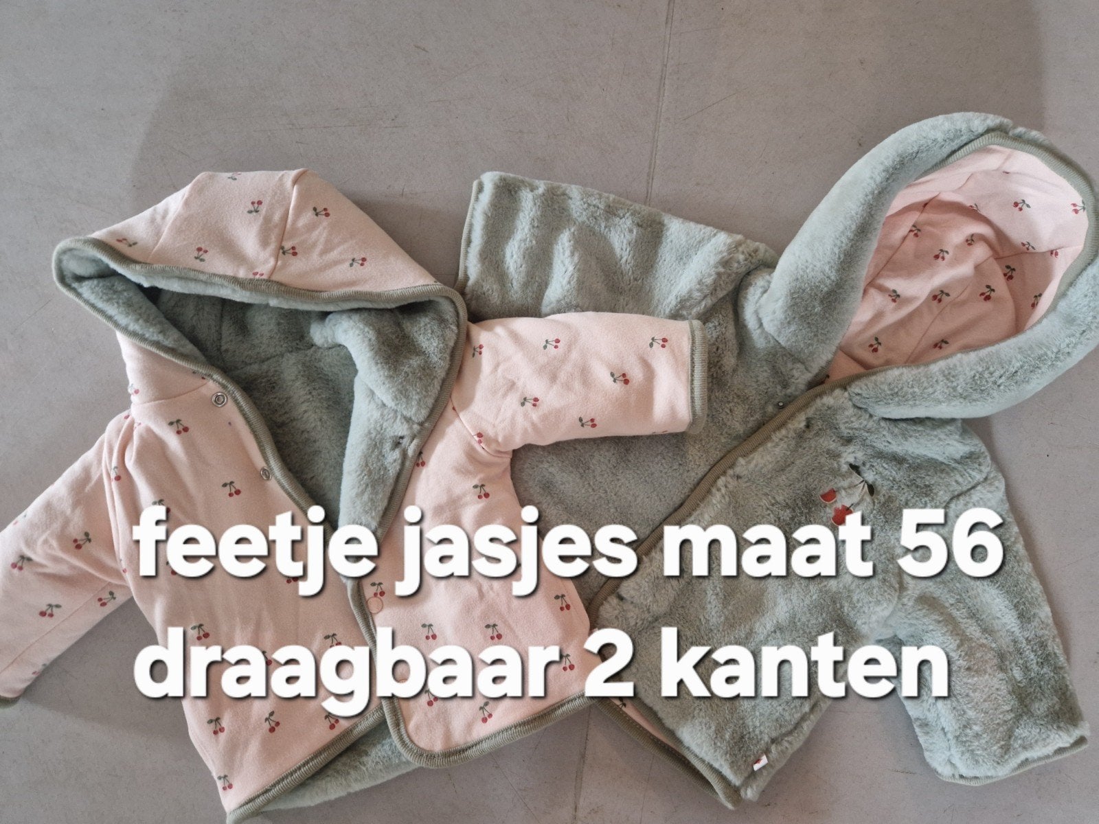 Feetje jasjes maat 56 - Omkeerbaar, Kinderen en Baby's, Babykleding | Maat 56, Jongetje of Meisje, Ophalen of Verzenden, Zo goed als nieuw