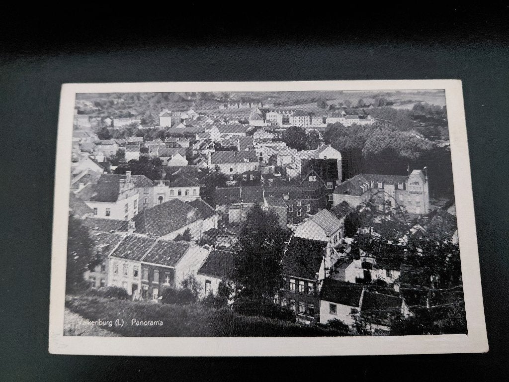 Luchtfoto, Valkenburg, Panorama, gelopen, 1953, Verzenden, 1940 tot 1960, Gelopen, Limburg