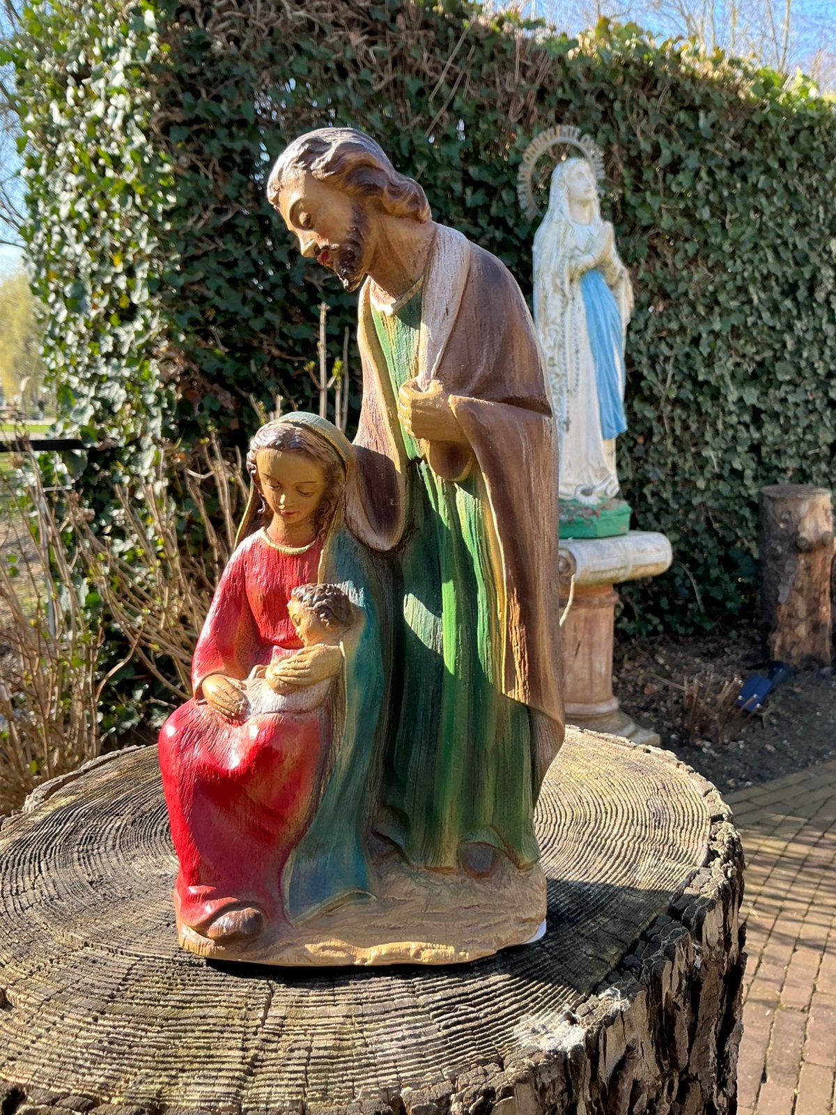 Prachtig heiligenbeeld ❤️ Heilige Familie, Antiek en Kunst, Antiek | Religie, Ophalen of Verzenden