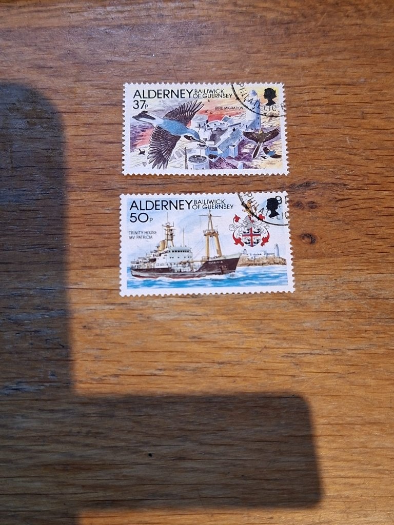 Alderney gestempeld - nr. 52 53, Ophalen of Verzenden, Gestempeld