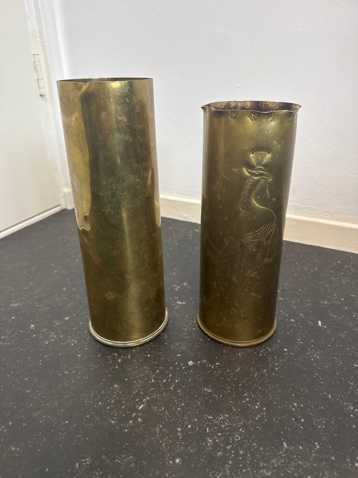 2 Kogelhulzen 25 PR 2 uit 1943 en 1944, Ophalen of Verzenden, Hulzen of Bodemvondsten