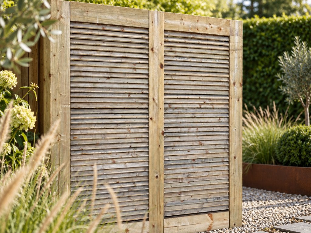 014. Tuinscherm Shutter 180x180 cm Groen geïmpregneerd., 1 tot 2 meter, Minder dan 3 meter, Nieuw, Ophalen of Verzenden