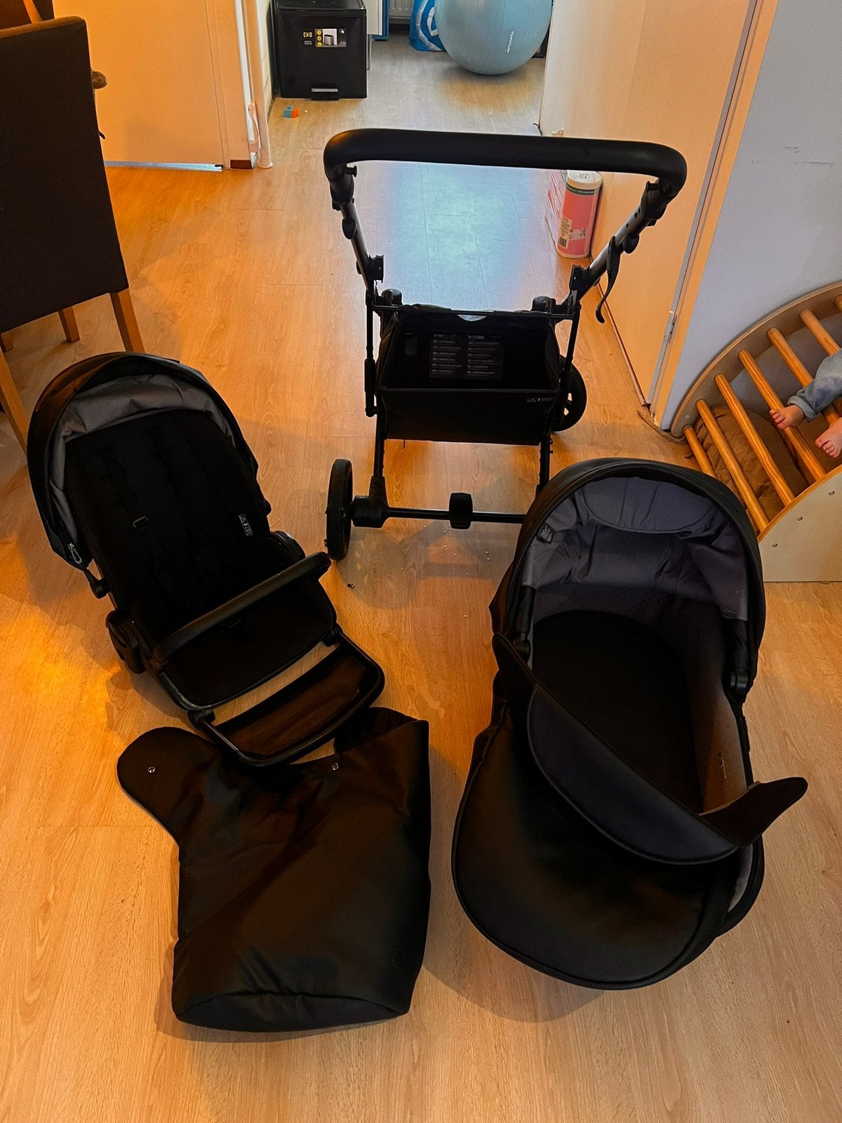 Anex | Kinderwagen E-Type | 2-in-1 | Noir, Ophalen of Verzenden