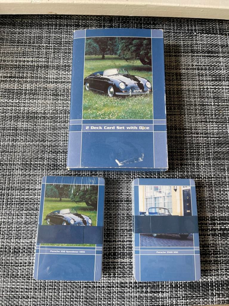 Porsche 356 Speelkaarten Set met Dobbelstenen, Een of twee spelers, Ophalen, Nieuw