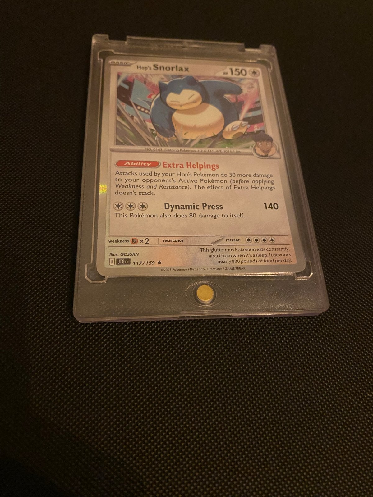 Hop's Snorlax Pokémon Kaart 117/159, Ophalen of Verzenden, Zo goed als nieuw, Losse kaart