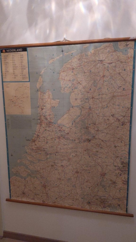 Oude landkaart Nederland, Gelezen, Ophalen of Verzenden, Landkaart, 1800 tot 2000
