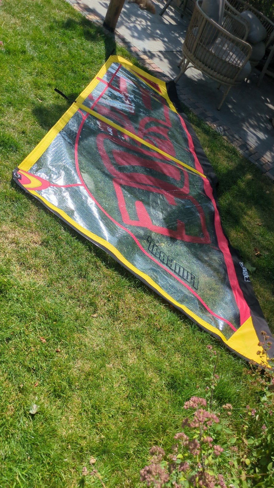 Windsurfzeil Fun Gear 3.0 met giek en mast. Jeugdzeil, Gebruikt, Minder dan 3.5 m², Met mast, Complete set