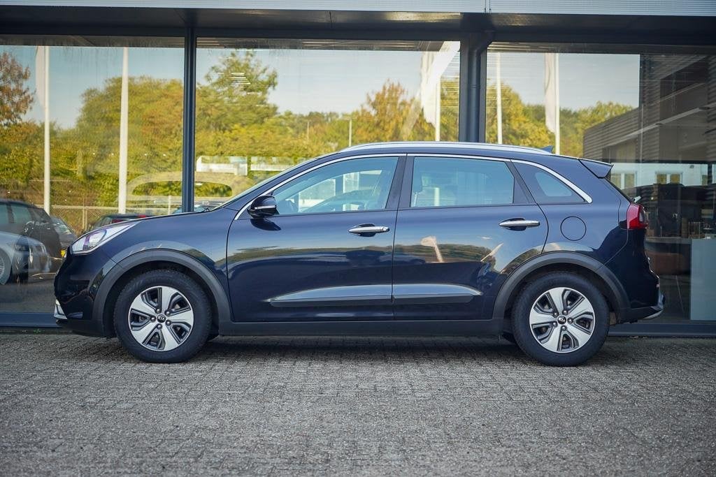 Kia Niro 1.6 GDi Hybrid DynamicLine / Trekhaak / Half Leder, Auto's, Euro 6, 2 kWh, Blauw, Leder en Stof