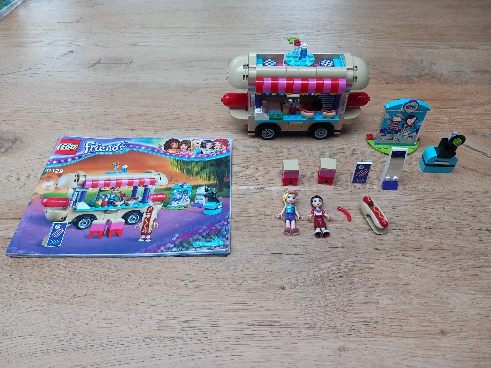 LEGO Friends pretpark hotdogkraam 41129, Compleet, Lego, Friends, Ophalen of Verzenden