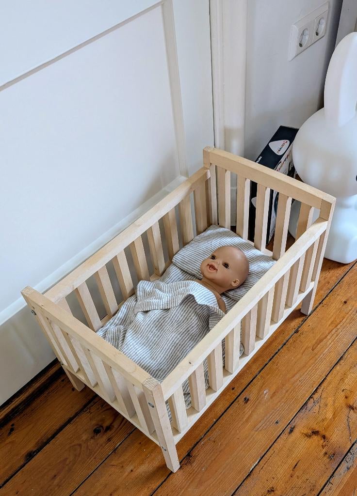 poppen bedje met pop, Ophalen, Gebruikt, Babypop
