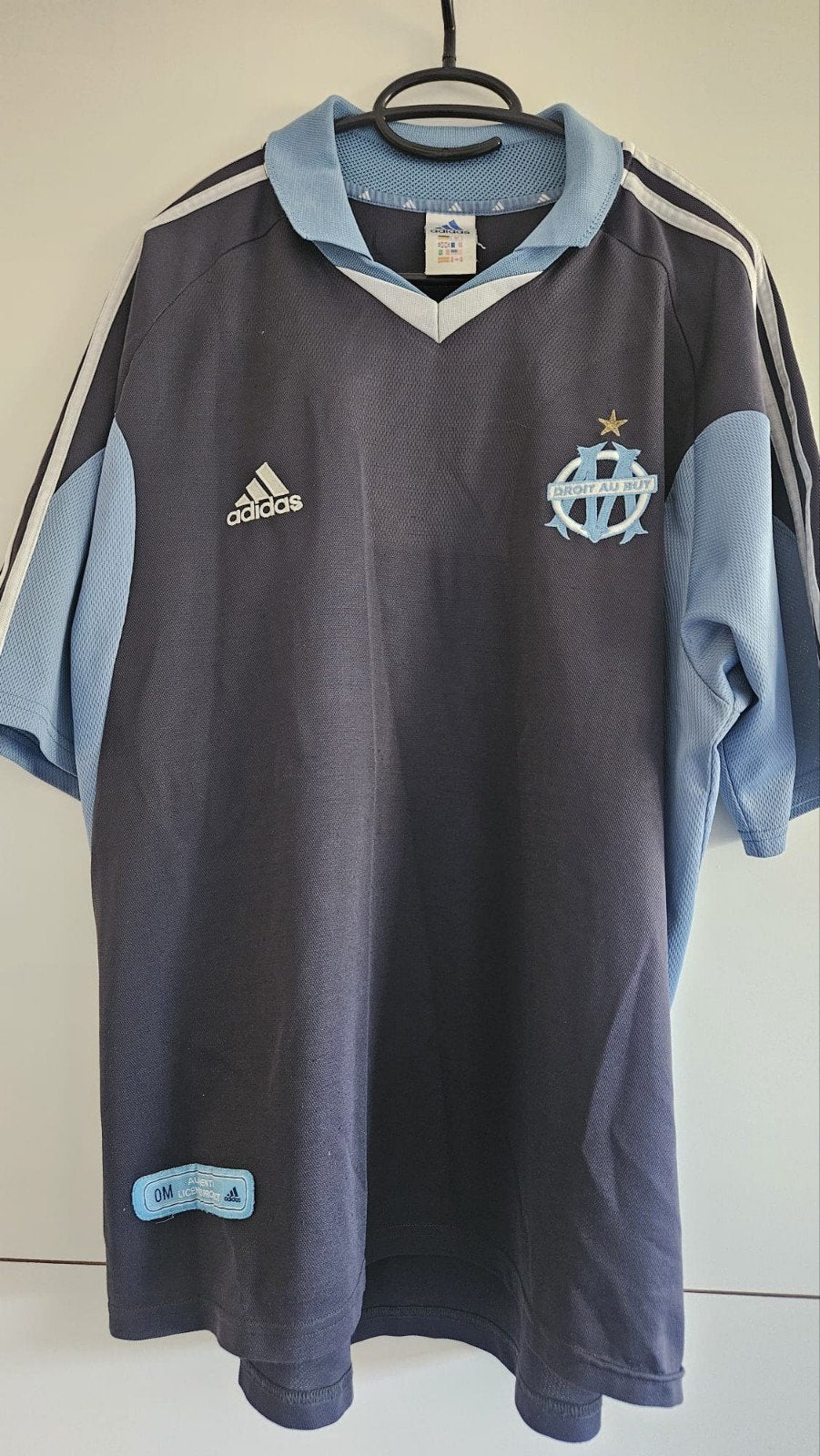 Olympique Marseille T-shirt XL - Vintage Adidas, Ophalen of Verzenden, Buitenlandse clubs, Shirt