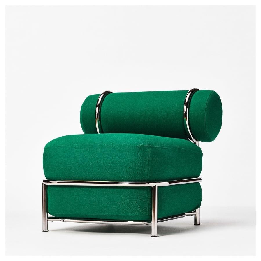 IKEA PS 2026 design fauteuil –groen / chroom (nieuw in doos), Ophalen, Nieuw, 75 tot 100 cm, 50 tot 75 cm