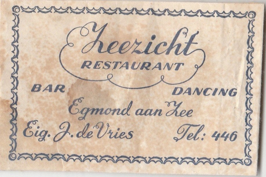 Zeezicht Egmond aan Zee - J de Vries - bar dancing, Ophalen of Verzenden