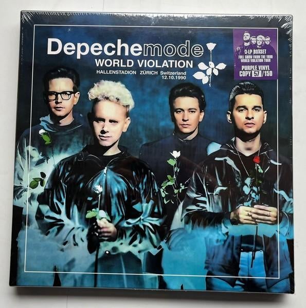 Depeche Mode - World violation Zürich 1990 3lp blue marbled, Ophalen of Verzenden, Nieuw in verpakking, 12 inch, Alternative