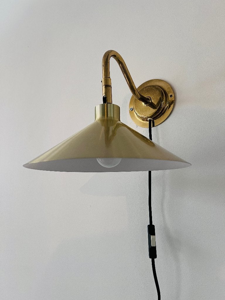 Koperen 1960s Frandsen Wandlampen (2) Messing Mid Century, Gebruikt, E14 (klein), Ophalen of Verzenden, Frandsen@frandsen.dk