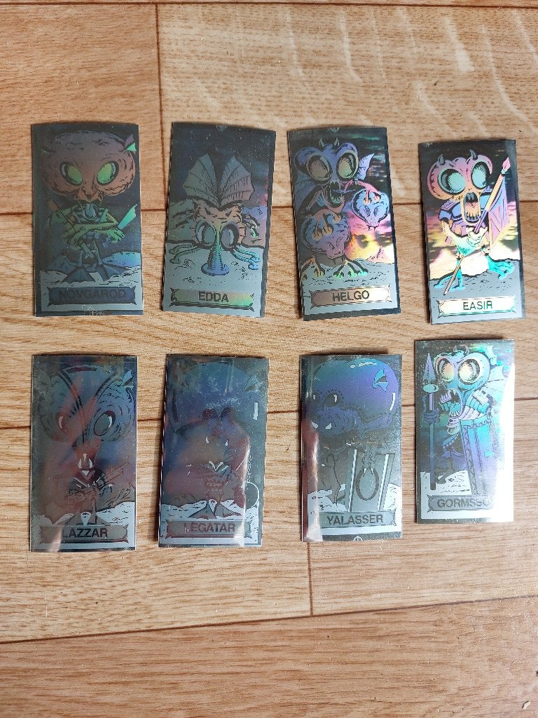 8x Panini fantastickers Hologram monsters, Verzamelen, Ophalen of Verzenden, Zo goed als nieuw, Overige typen