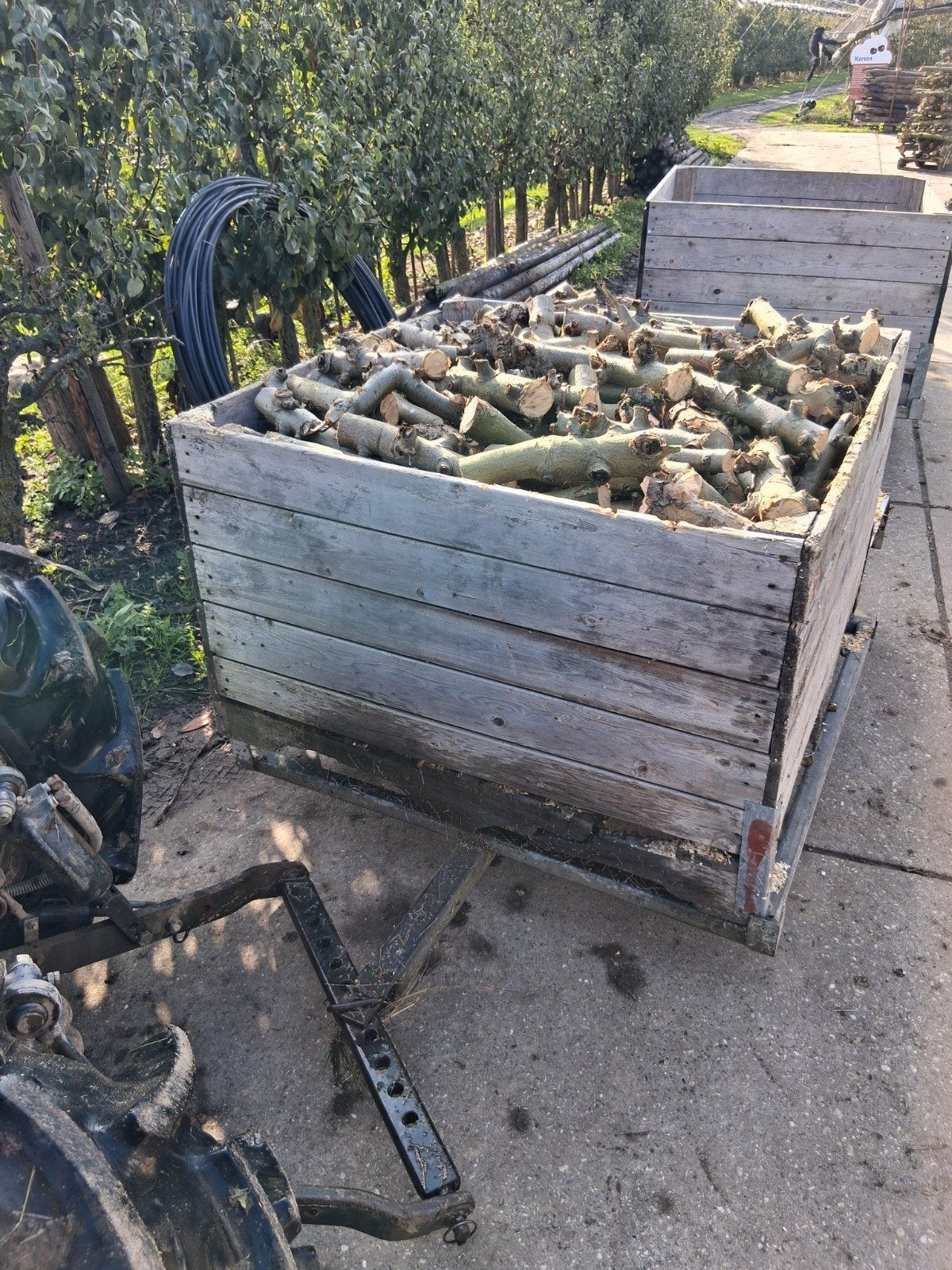 Haardhout appelhout op stukken gezaagd, Tuin en Terras, Minder dan 3 m³, Ophalen, Overige houtsoorten, Blokken